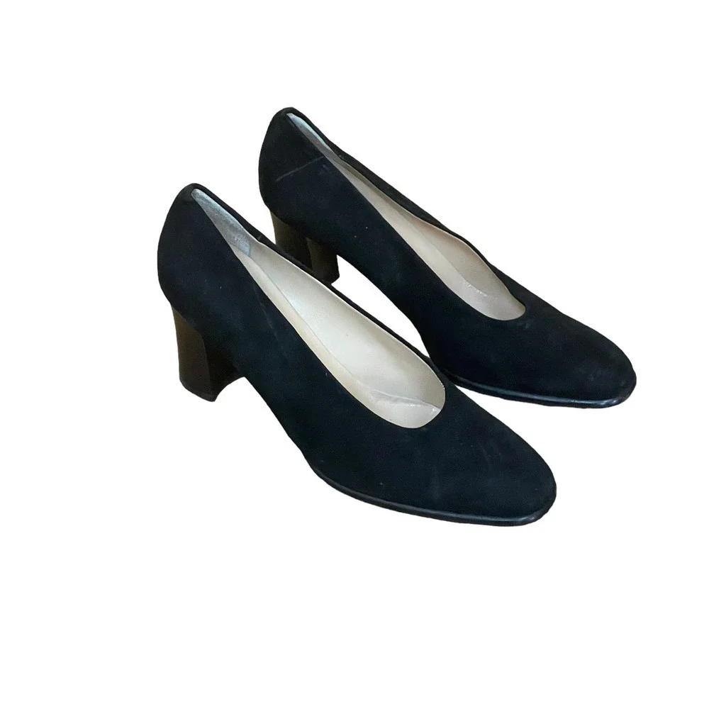 Botticelli Black Suede Heels - Size 39 1/2